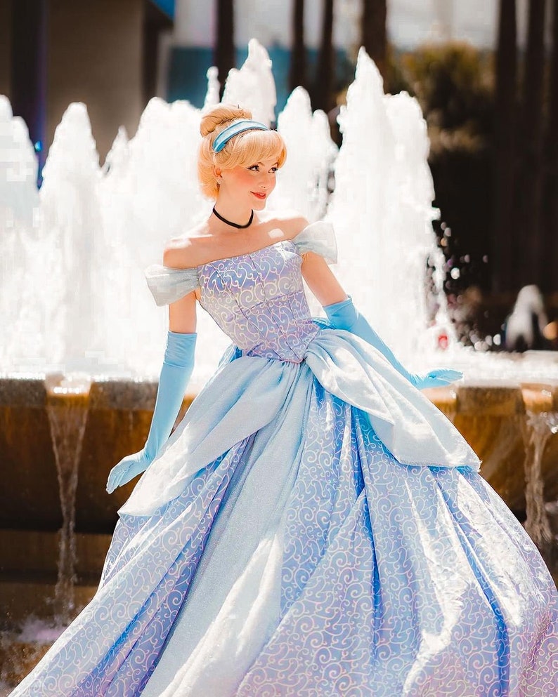Cinderella Disney Park Inspired, Cinderella Adult Costume Cosplay DRess Ballgown, Cinderella Classic Costume image 1