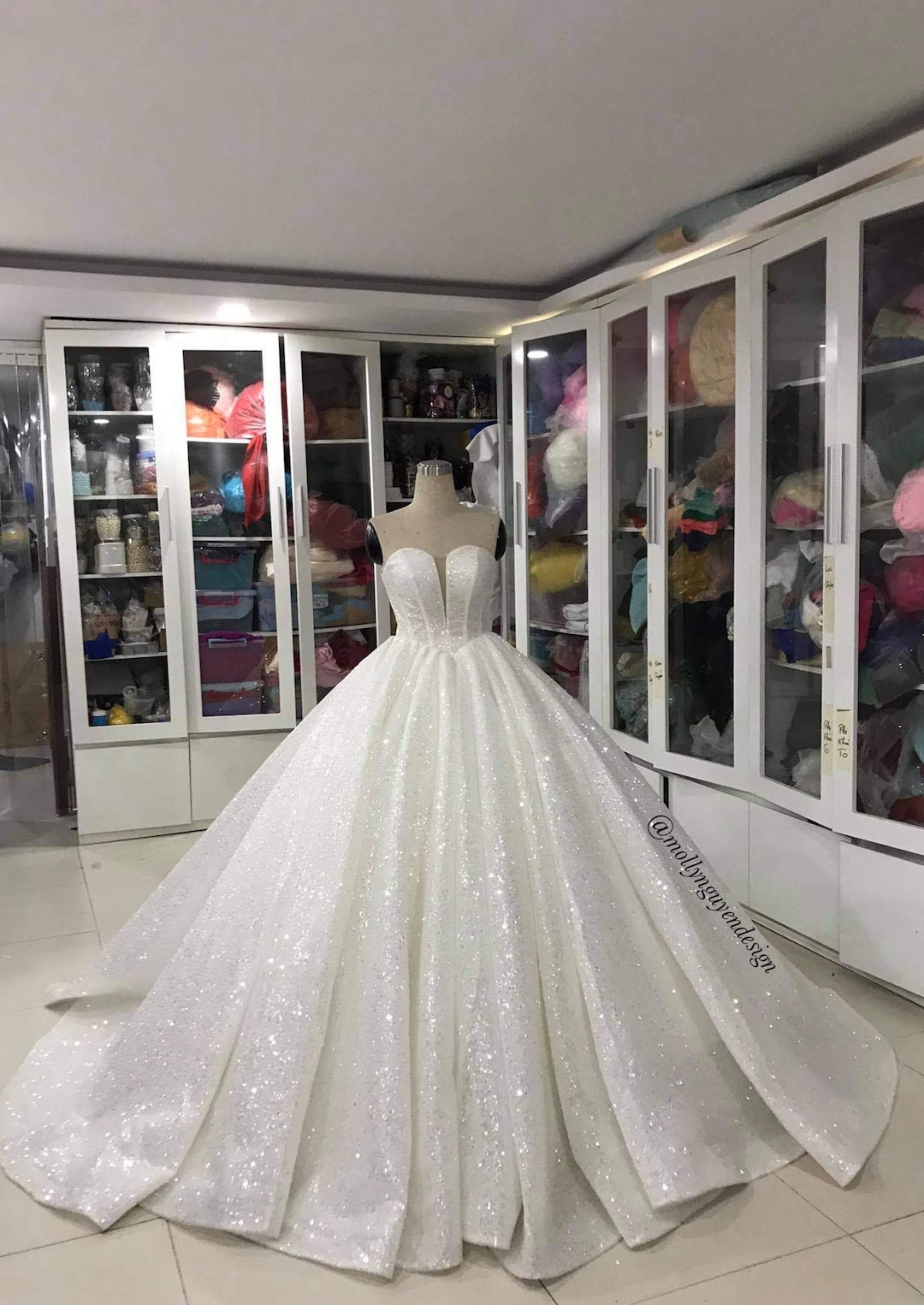 Vestido de novia de la princesa vestido de novia brillo - Etsy México