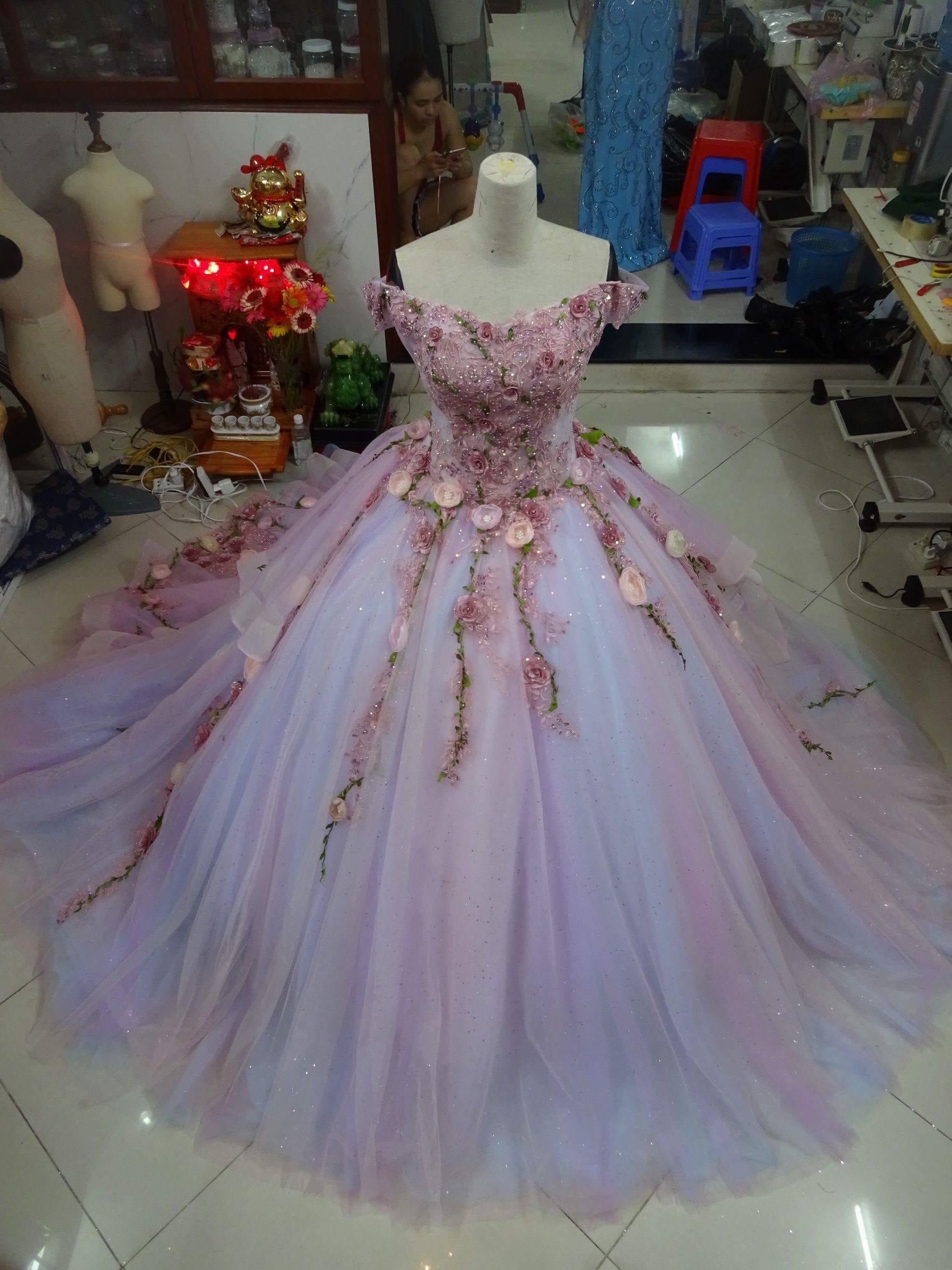Tangled inspired top wedding dress