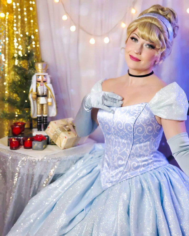 Cinderella Disney Park Inspired, Cinderella Adult Costume Cosplay DRess Ballgown, Cinderella Classic Costume image 3