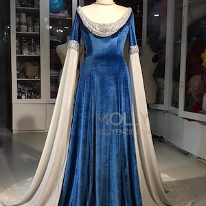Arwen blauw kostuum - Arwen blauwe jurk