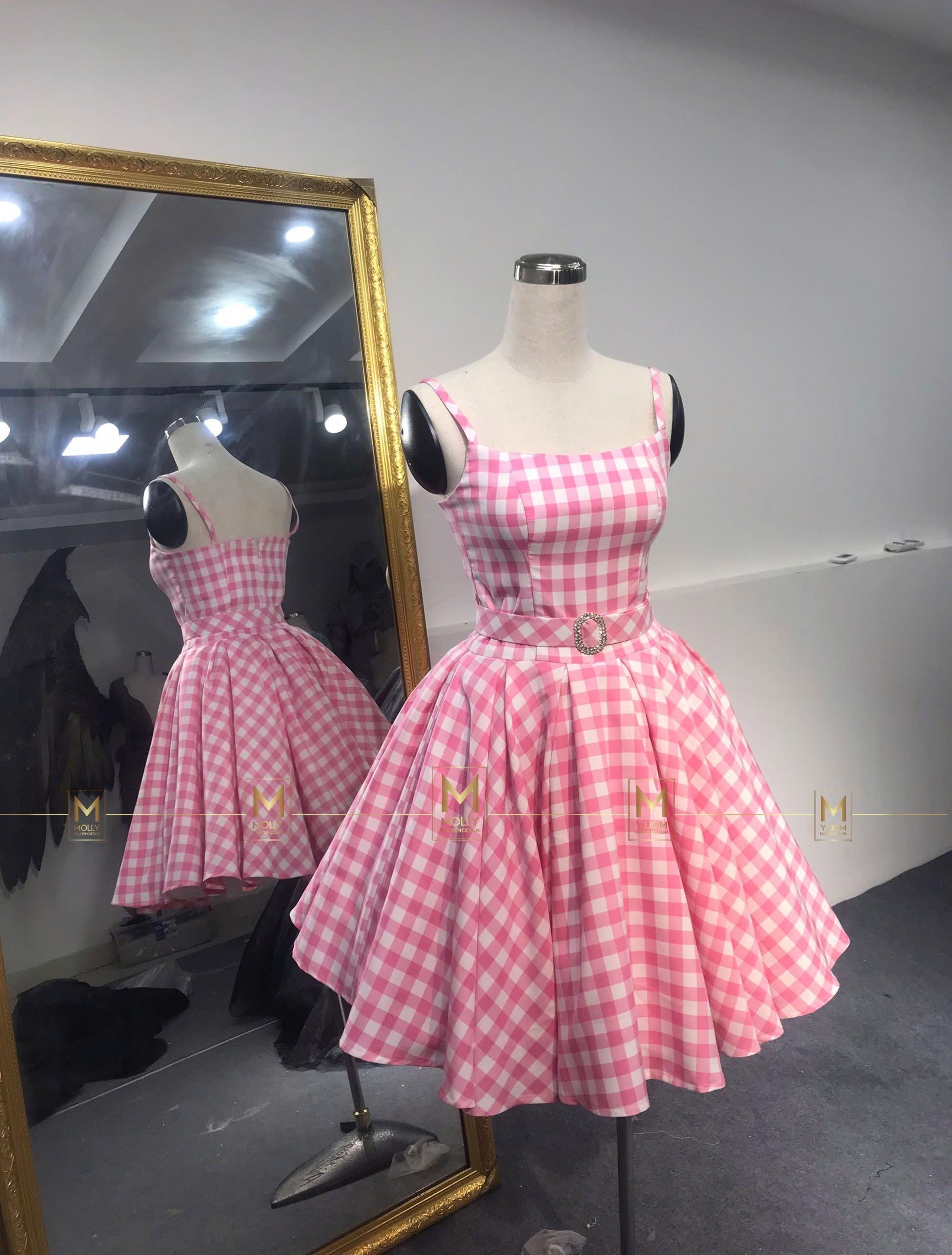 margot robbie pink dress costume Movie Cosplay Inspired Costume – Pink Dress – Margot Cosplay Robbie Dress  Costume in Pink