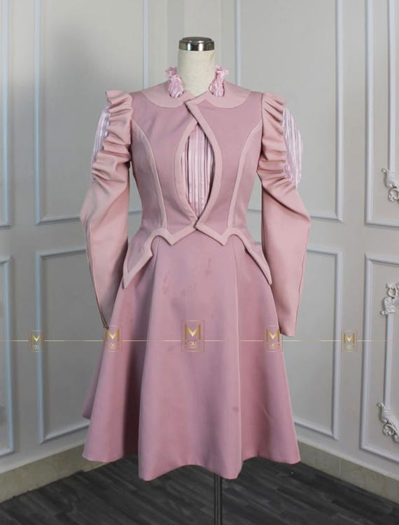 strapless open back dress Pink Satin Short Sleeve Maternity Wrap Gown for A Baby Shower Small / LightSkyBlue main image 1