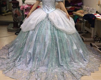 Sprankelende Assepoester volwassene - Assepoester kostuum - Geïnspireerd op Disney Princess