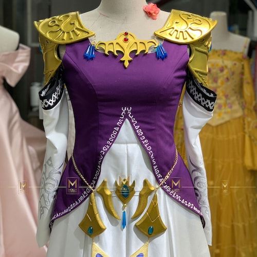 princess zelda botw dress Princess Zelda Costume Breath Of The Wild Blue Velvet Princess Dress Zelda Cosplay Costume Woman Top Skirt Outfit Full Set And Wig Are Sold Custom Size AliExpress 200000532
