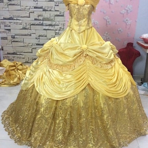 Sparkly Belle Costume, Beauty and the Beast, Disney Princess costume Adult Sparkly Inspired Disney, Disney Cosplay Costume,