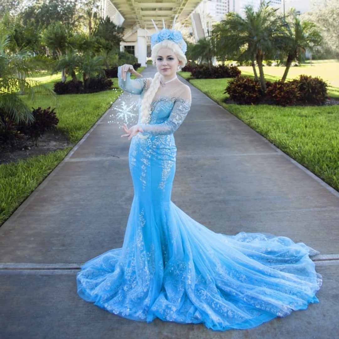 Elsa Costume, Sparkly Fashion Elsa, Frozen Disney Princess, Disney Costume  Inspired, Frozen Elsa Costume Adult Elsa Cosplay Coronation Dress 