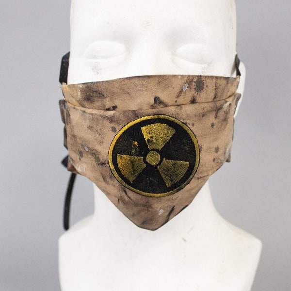 Radioactivity Patch - Post Apocalyptic - Radioactive Symbol Mask - Washable Breathable Mask - Mouth And Nose Shield - Medical Mask Cover