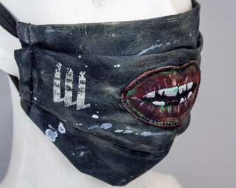 Post Apocalyptic Mask - Zombie Face Cover - Rotten Lips Mask Cover - Nose And Mouth Cover - Washable Reusable Mask -Handmade Face Protection