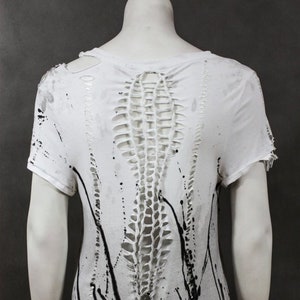 Burning Man T-shirt - Old School T-Shirt - Destroyed T-Shirt -Tattoo T shirt - Post Apocalyptic Clothing - Unique Wasteland T-Shirt-Handmade