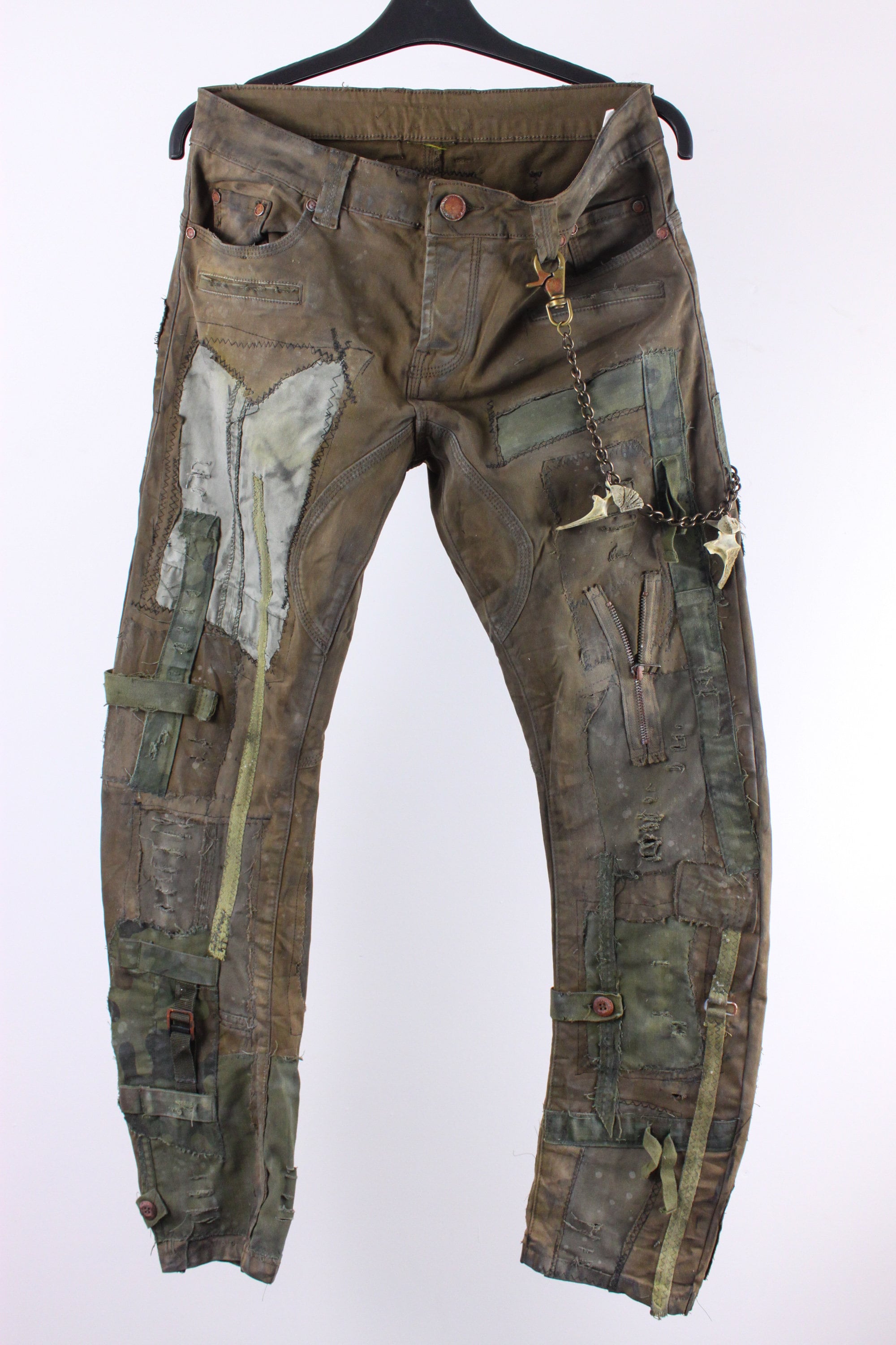 Post-apocalyptic Trousers Patchwork Jeans Wasteland Raider - Etsy