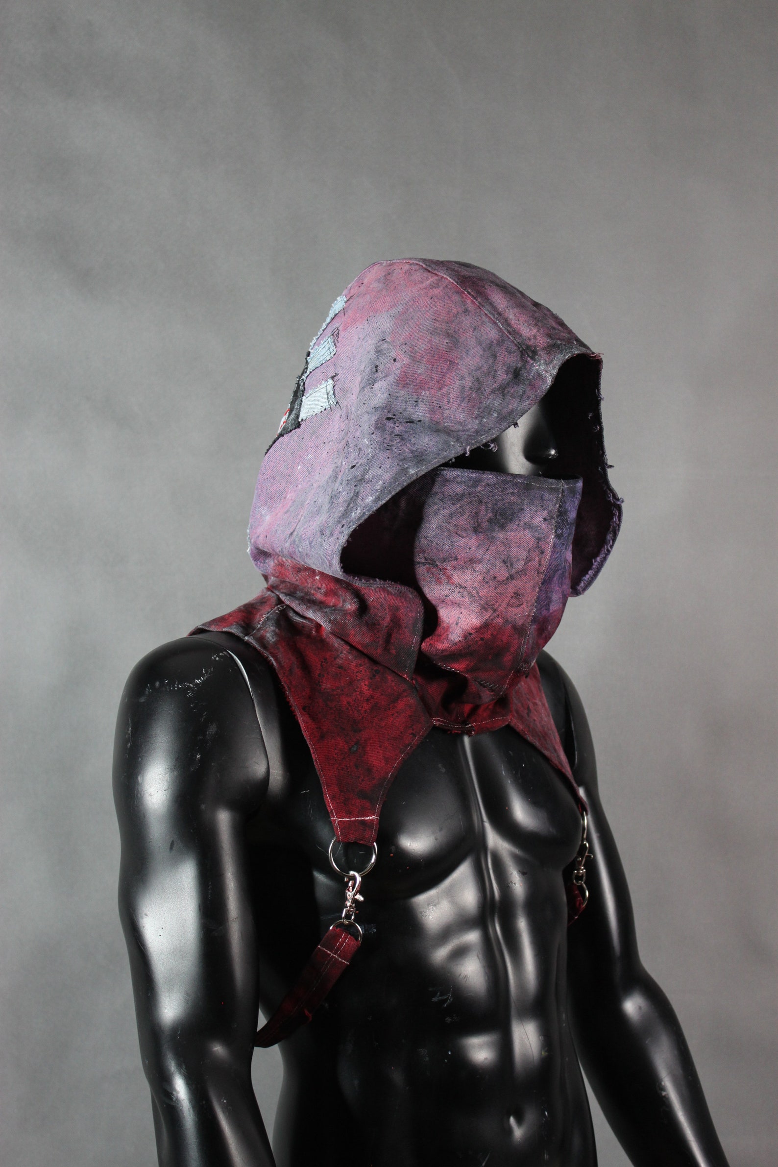 Post Apocalyptic Hood Evil Eye Hood Psytrance Hood Etsy