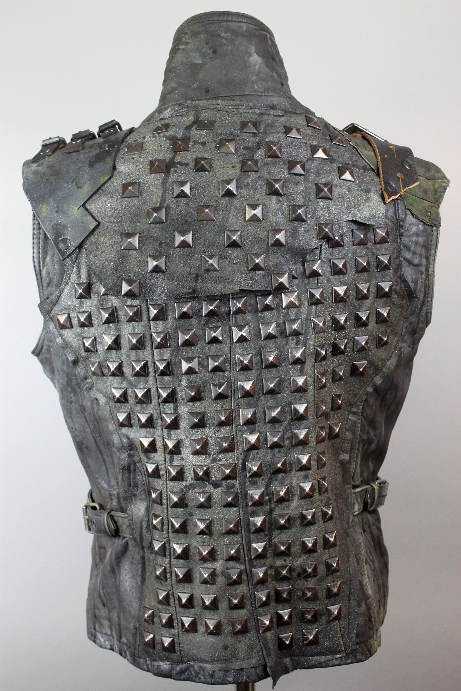 Heavy Metal Vest Studded Mens Vest Leather Vest Burning Etsy