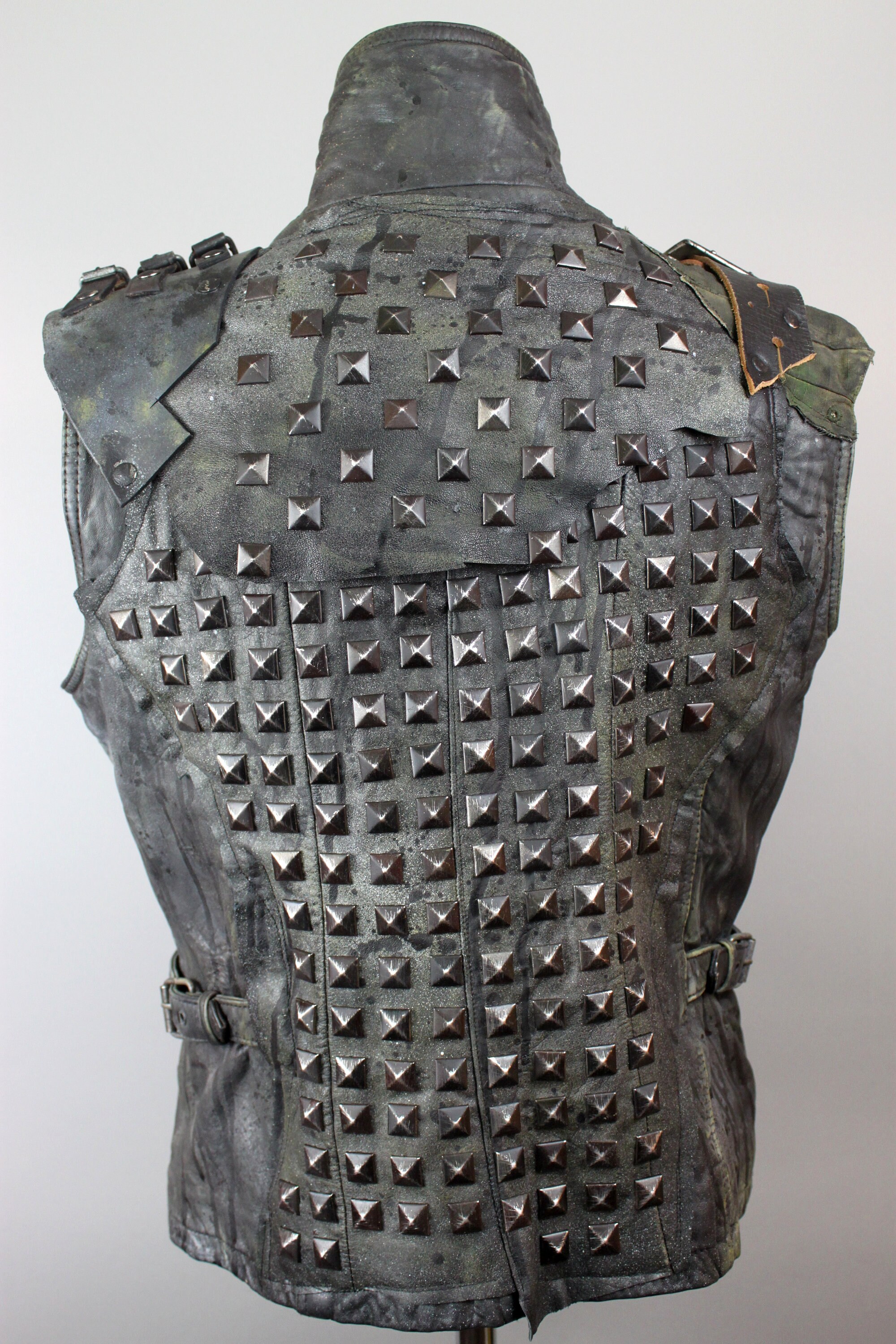 Heavy Metal Vest Studded Mens Vest Leather Vest Burning Etsy Canada