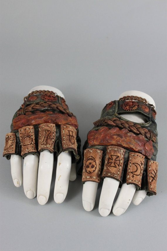 Mad Max Gloves Post Apocalyptic Gloves Leather Gloves Leather