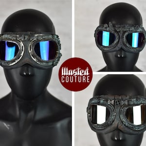Wasteland Eyewear - Sandstorm Eye Protection - Steampunk Biker Goggles - Postapoc Festival - Apocalypse LARP Accessory - Desert Goggles