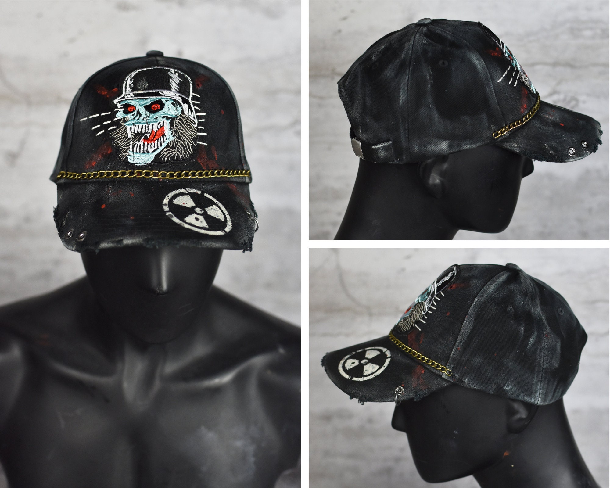 帽子 archive punk skull design cap y2k archive punk skull design cap y2k - メルカリ