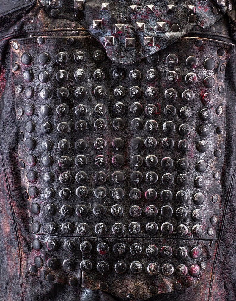 Heavy Metal Vest Studded Mens Vest Leather Vest Burning Etsy