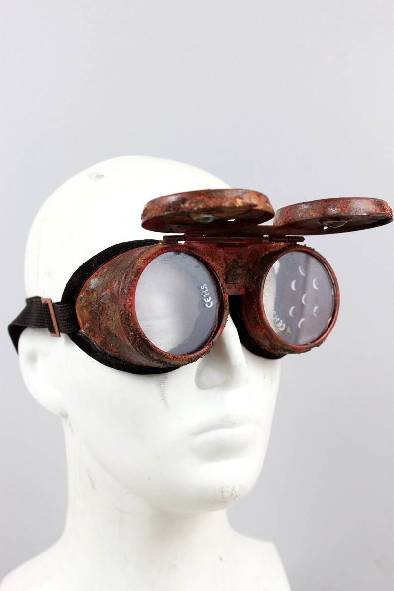 Creepy Goggles Rusty Goggles Extra Pair of Eyes Rocker Etsy
