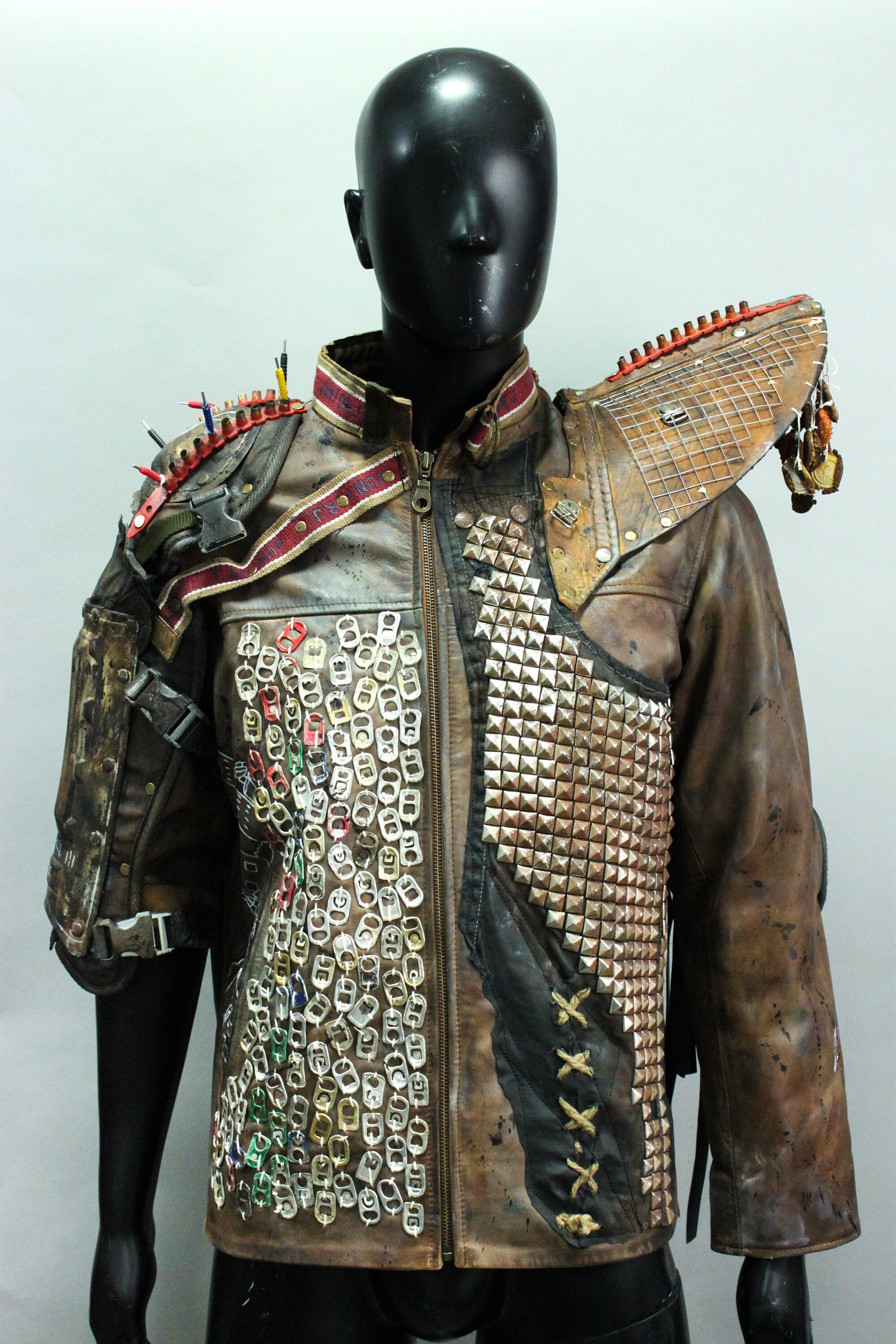 Post Apocalyptic Jacket Wasteland Leather Coat Asymmetric Etsy