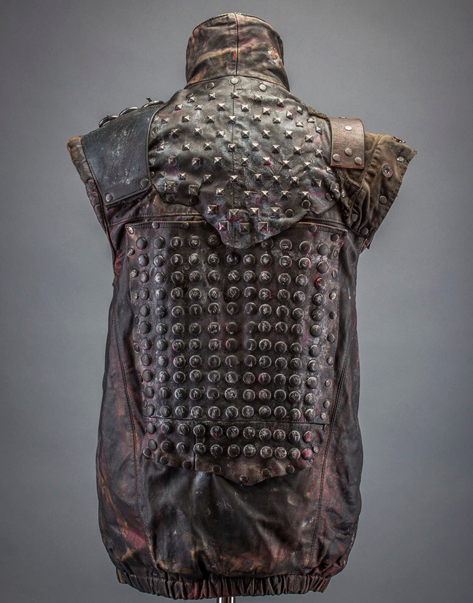 Heavy Metal Vest Studded Mens Vest Leather Vest Burning Etsy