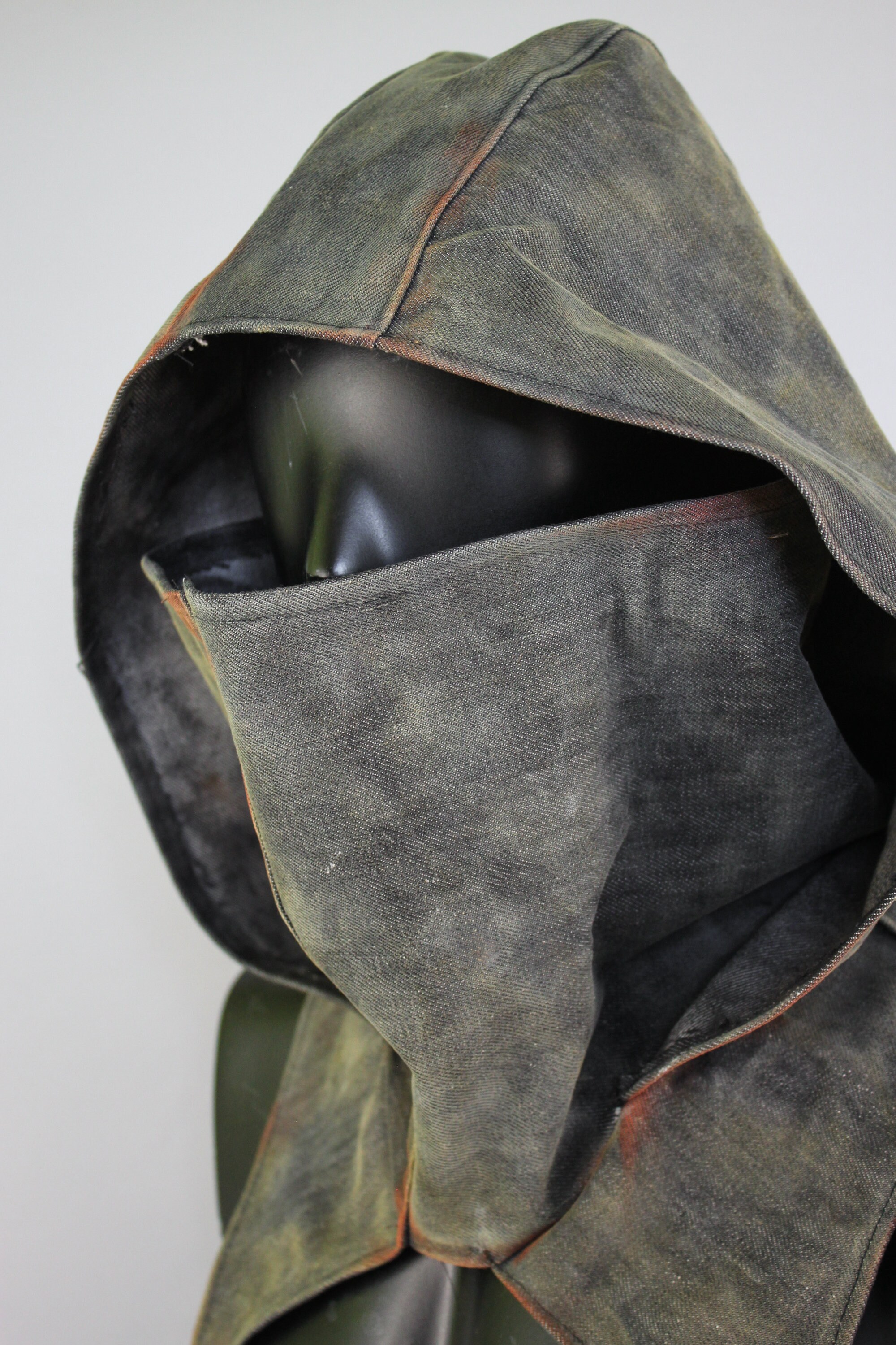 Post Apocalyptic Hood Urban Rebel Denim Hood Dystopian Etsy UK