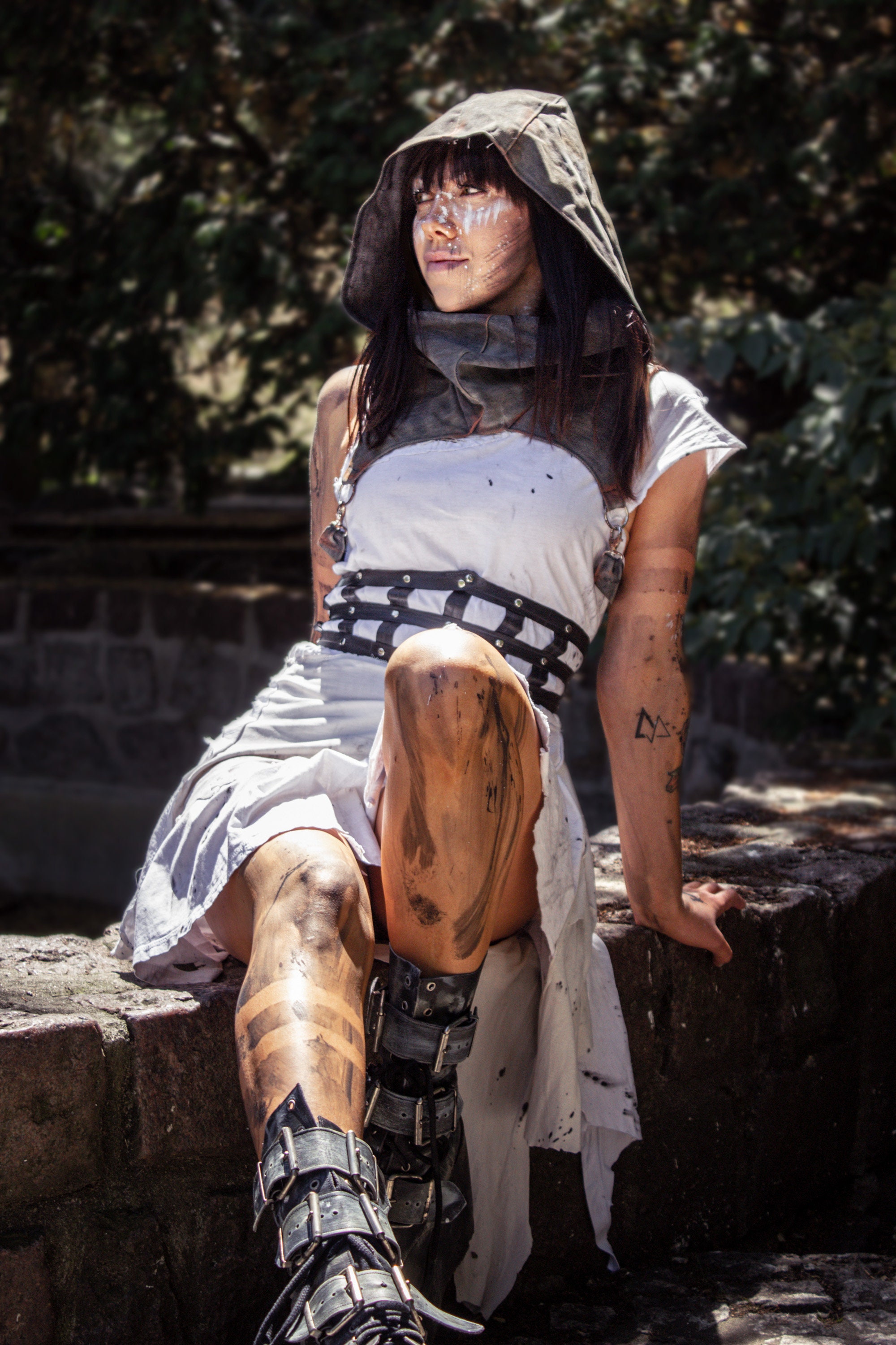 Postapoc Dress Post Apocalyptic Costume White Summer Dress Etsy