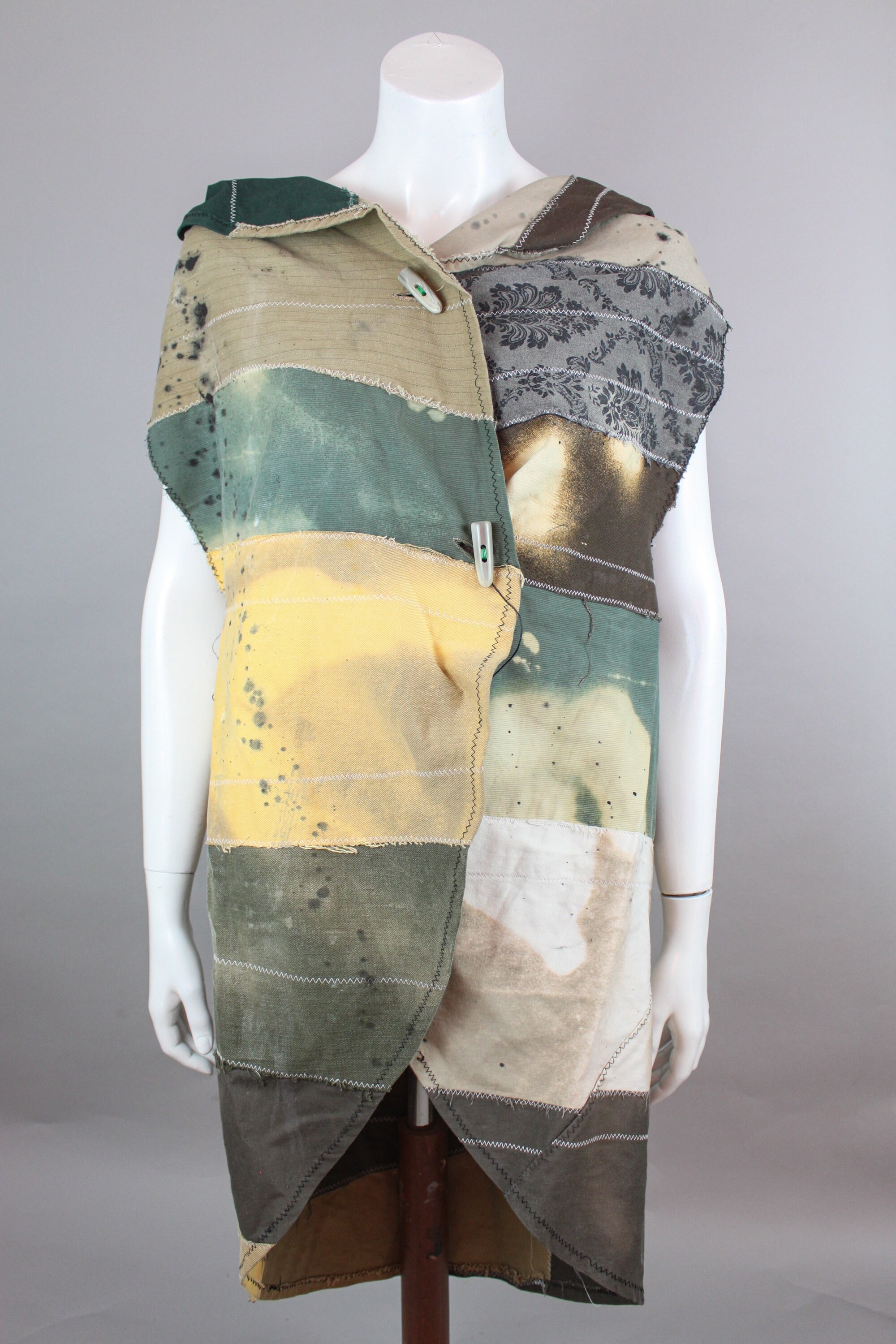 Post Apocalyptic Poncho Patchwork Coat Wasteland Clothes | Etsy