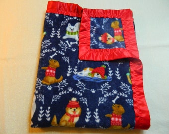 Fleece Blanket - Winter Pups