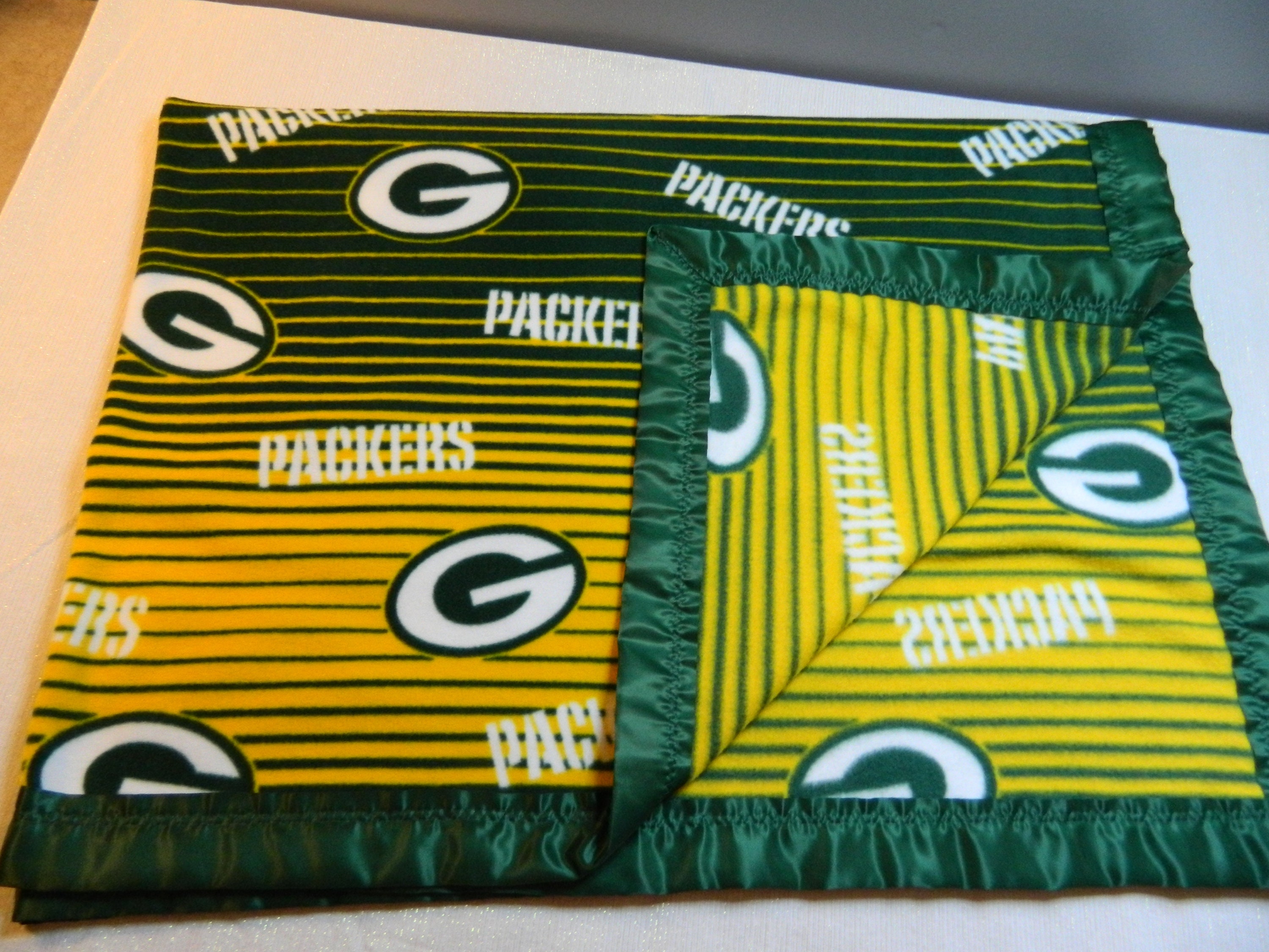 Fleece Blanket Green Bay Packers Etsy