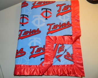 Fleece Blanket - Minnesota Twins Licensed Trademark MLB