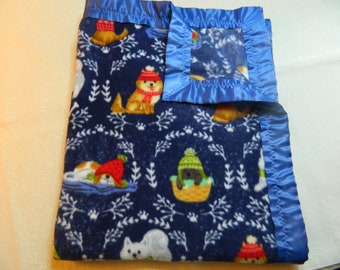 Fleece Blanket - Winter Pups