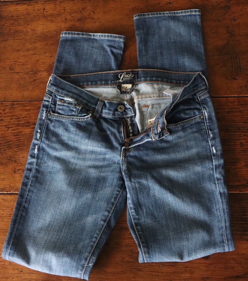 Vintage Used Lucky Blue Denim Jeans style Zoe Straight 427