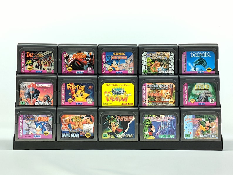Game Gear Cartridge Display Tower Store and Display Your GameGear Collection!