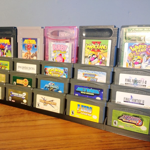 GBA Cartridge Display Tower - For Nintendo Gameboy Advance - Store and Display Your GBA Game Collection!