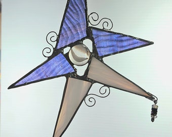 5pt stained glass star suncatcher.