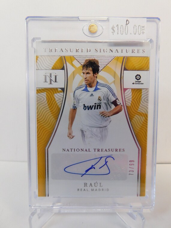 20121-22 Panini Chronicles National Treasures LALIGA Soccer RAUL 