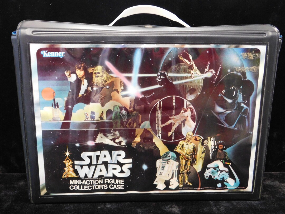 Vintage Kenner Star Wars Mini Action Figure Collector's Case With Trays