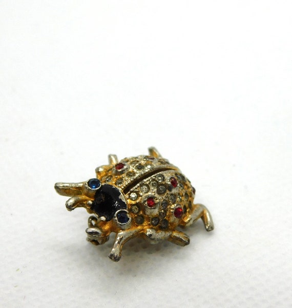 Vintage Coro Ladybug Beetle Pin Brooch Signed