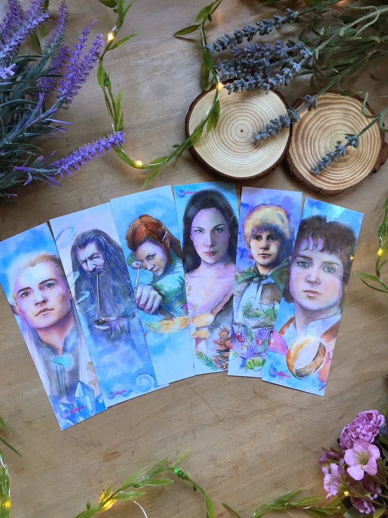 Bookmarks Lord of the Rings and Game of Thrones, Gandalf, Legolas, Arya ...