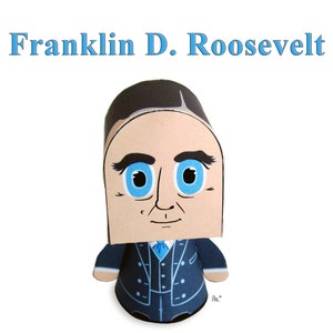 President Franklin D. Roosevelt Paper Toy Model w/Movable Parts