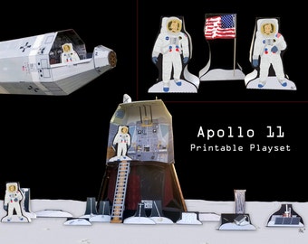 Apollo 11 Paper Toy Model & Educational Playset