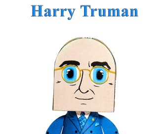 President Harry Truman Paper Toy Doll Model w/Movable Parts