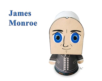 President James Monroe Paper Toy Model w/Movable Parts