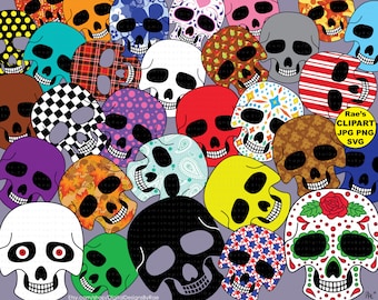 Skulls Skulls Skulls digital clipart set