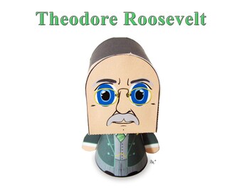 President Theodore Roosevelt Paper Toy Model w/Movable Parts
