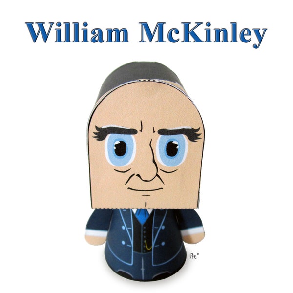 President William McKinley Paper Toy Model w/Movable Parts