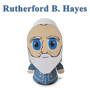 President Rutherford B. Hayes Paper Toy Model w/Movable Parts