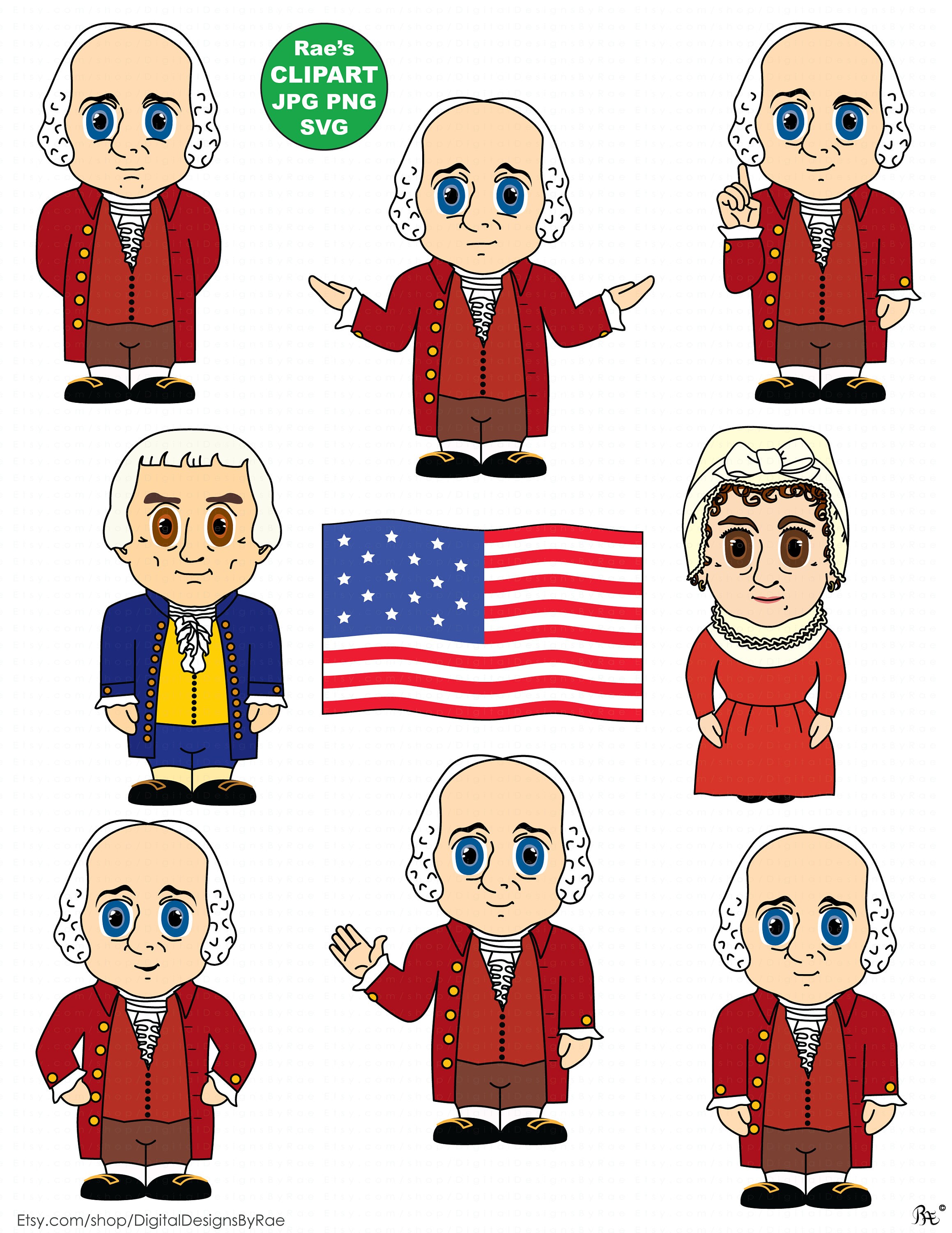 President John Adams Clipart Set With Thomas Jefferson and - Etsy Hong Kong