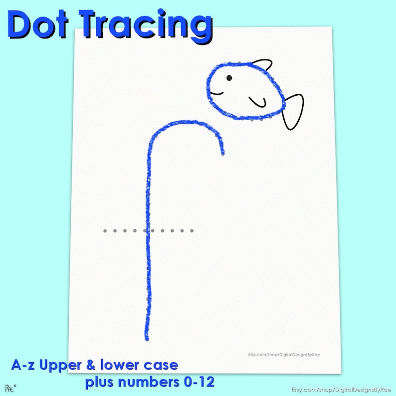 65 Alphabet & Number Dot Tracing Activity Pages | Etsy